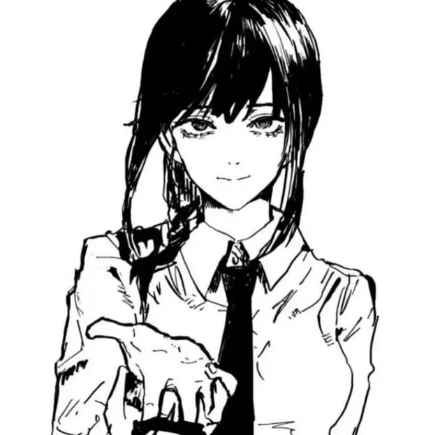 黑白動(dòng)漫女頭高清頭像圖