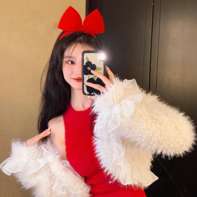 圣誕氣氛美女女頭高清頭像圖
