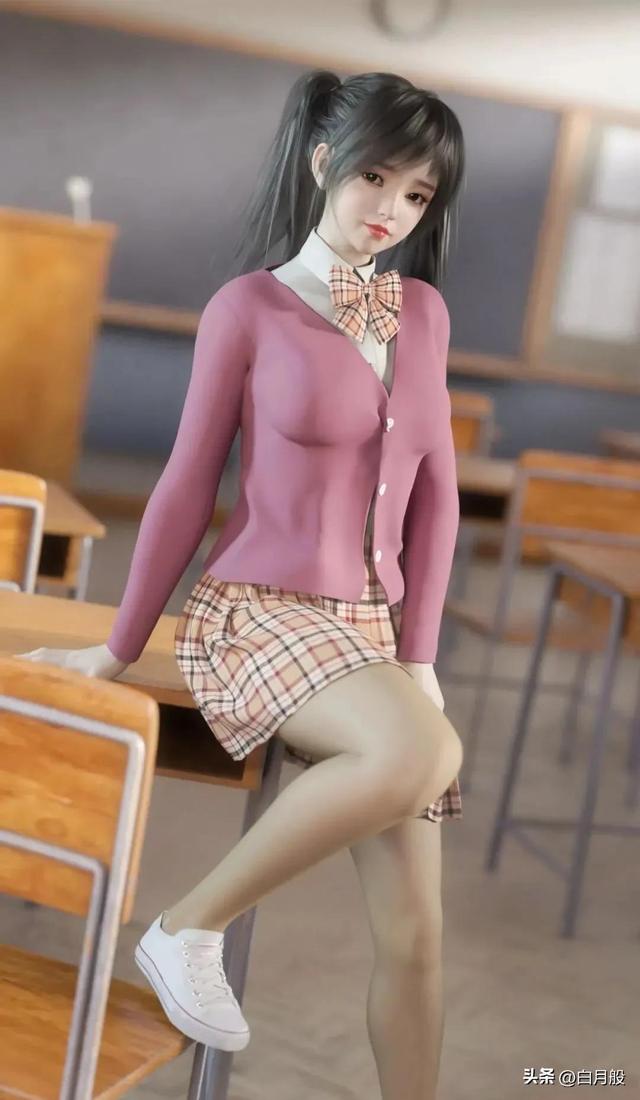 3D建模美女插畫