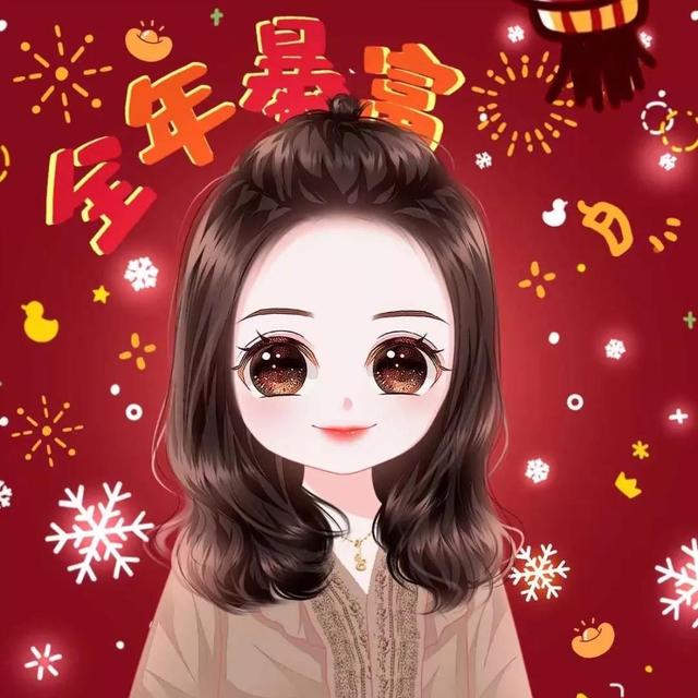 好運(yùn)滿滿的卡通女生微信頭像，換上更顯可愛喔