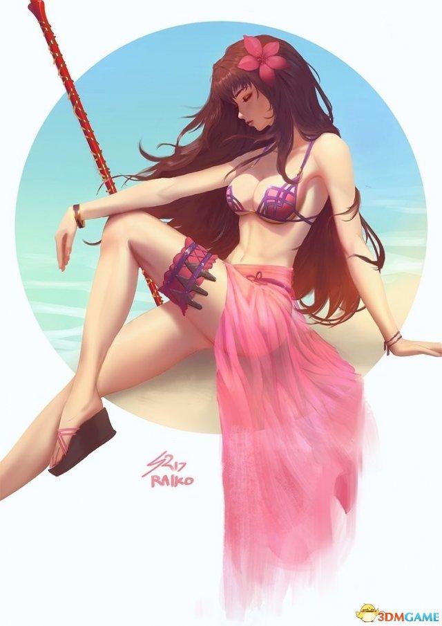 國(guó)外大觸繪美女同人圖！奶挺姐2B黑百合性感撩人