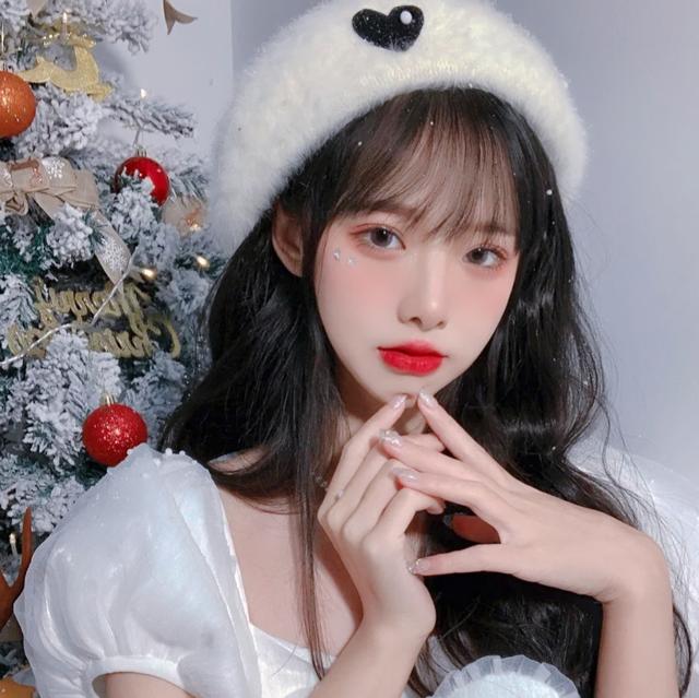 圣誕氣氛美女女頭高清頭像圖