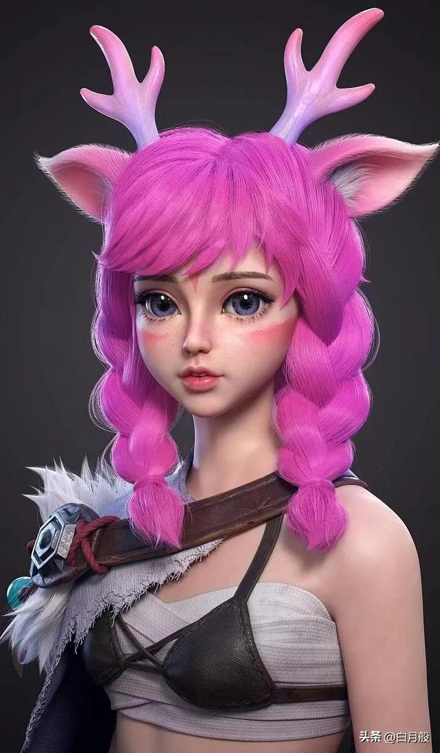 3D建模美女插畫