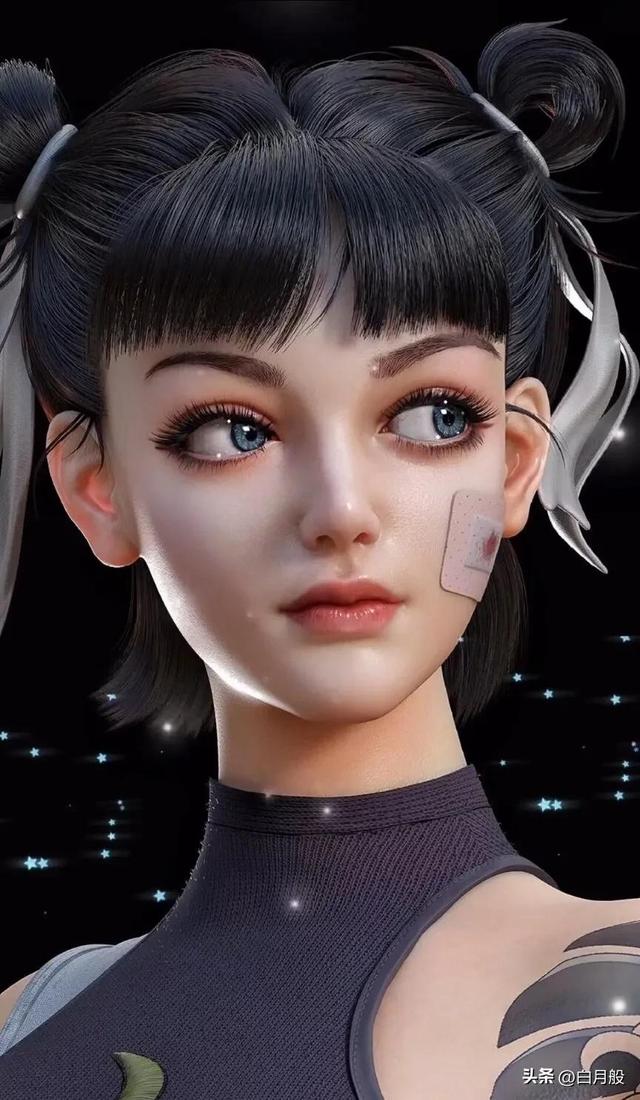 3D建模美女插畫
