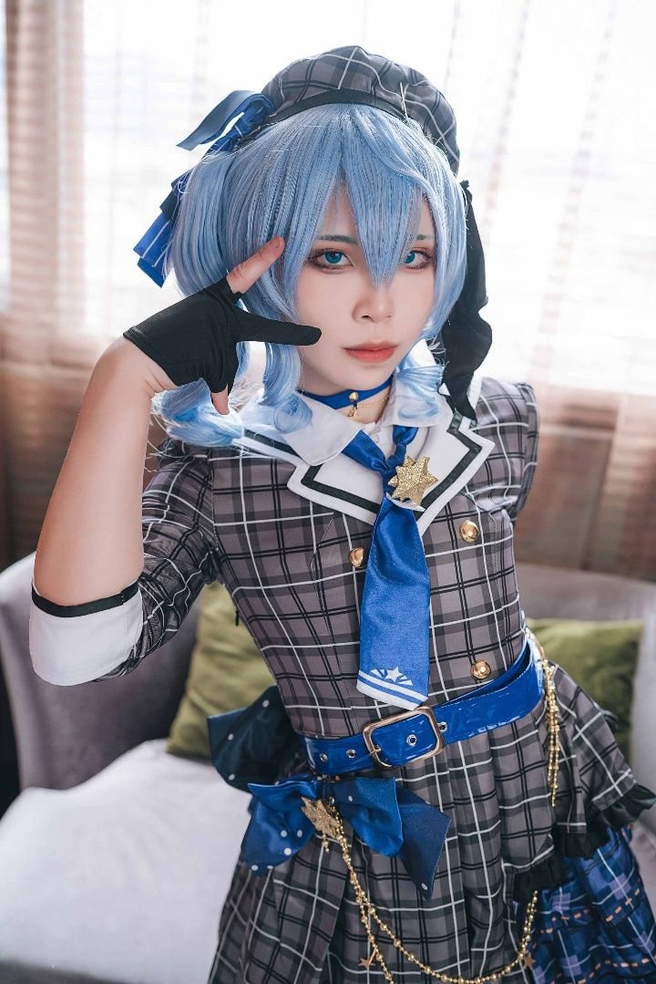 我推的虛擬偶像歌手Hoshimachi Suisei 三點全露cosplay coser_浵卡