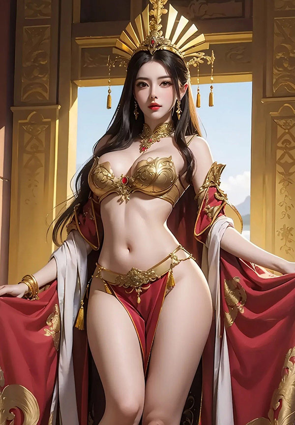 AI鳳舞九天美女浴火涅槃直飛云端