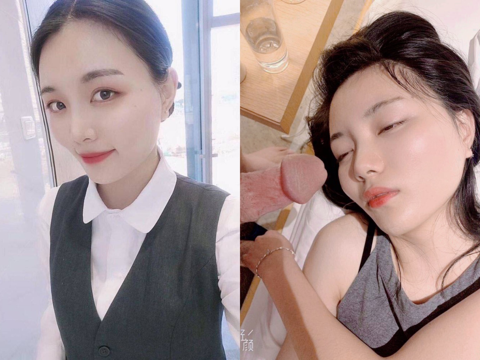 露臉反差婊，清純少女VS淫蕩母狗