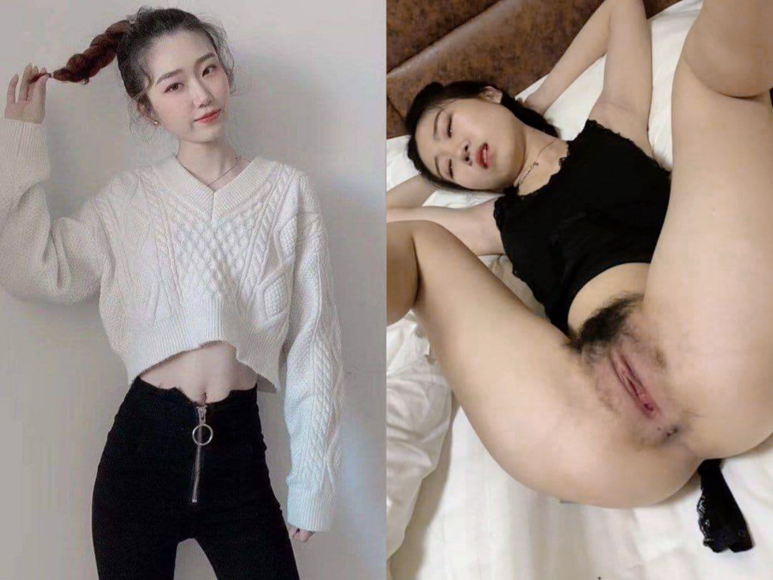 露臉反差婊，清純少女VS淫蕩母狗