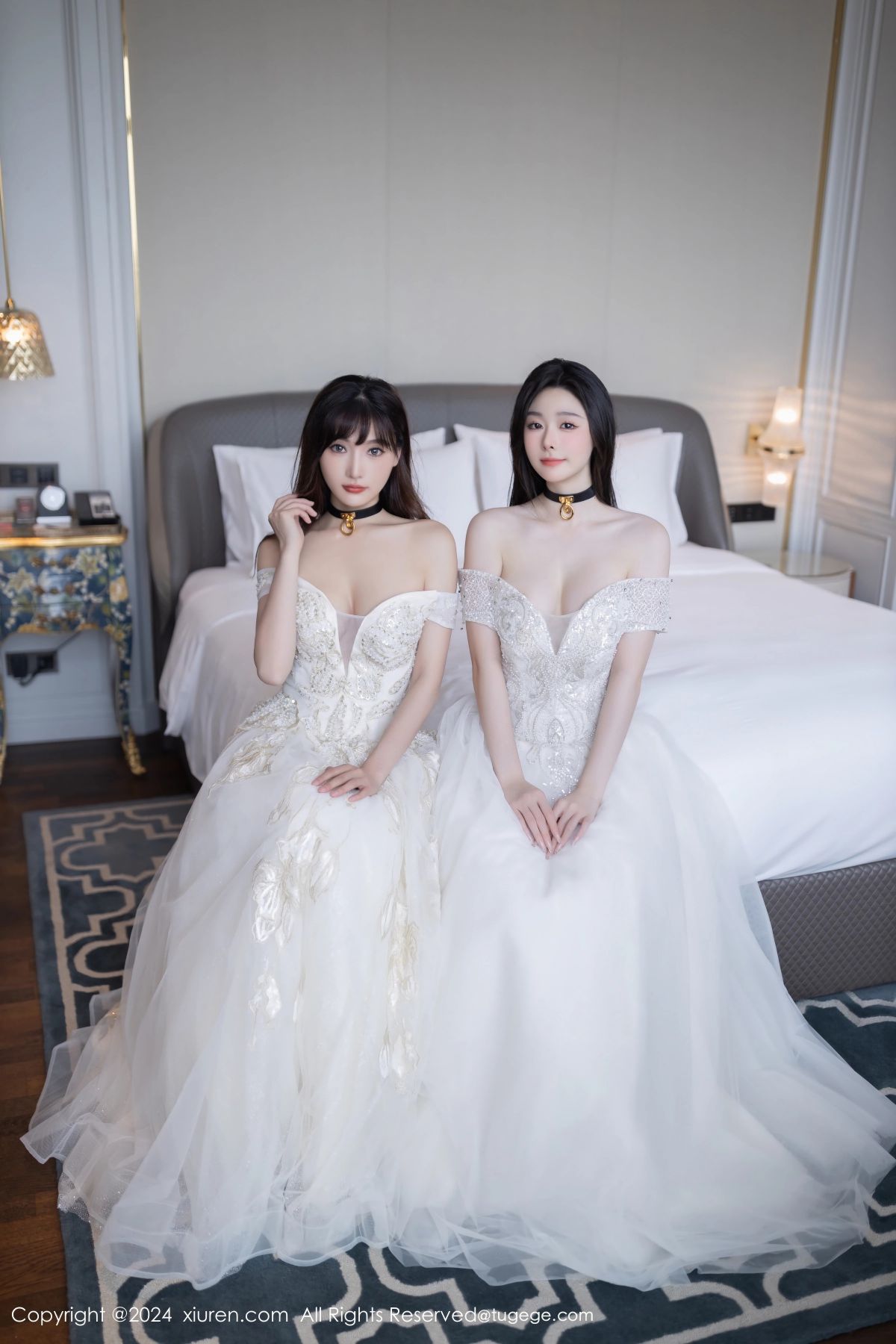 秀人網小逗逗X陸萱萱--蕾絲婚紗新娘百合Play肉絲磨豆腐