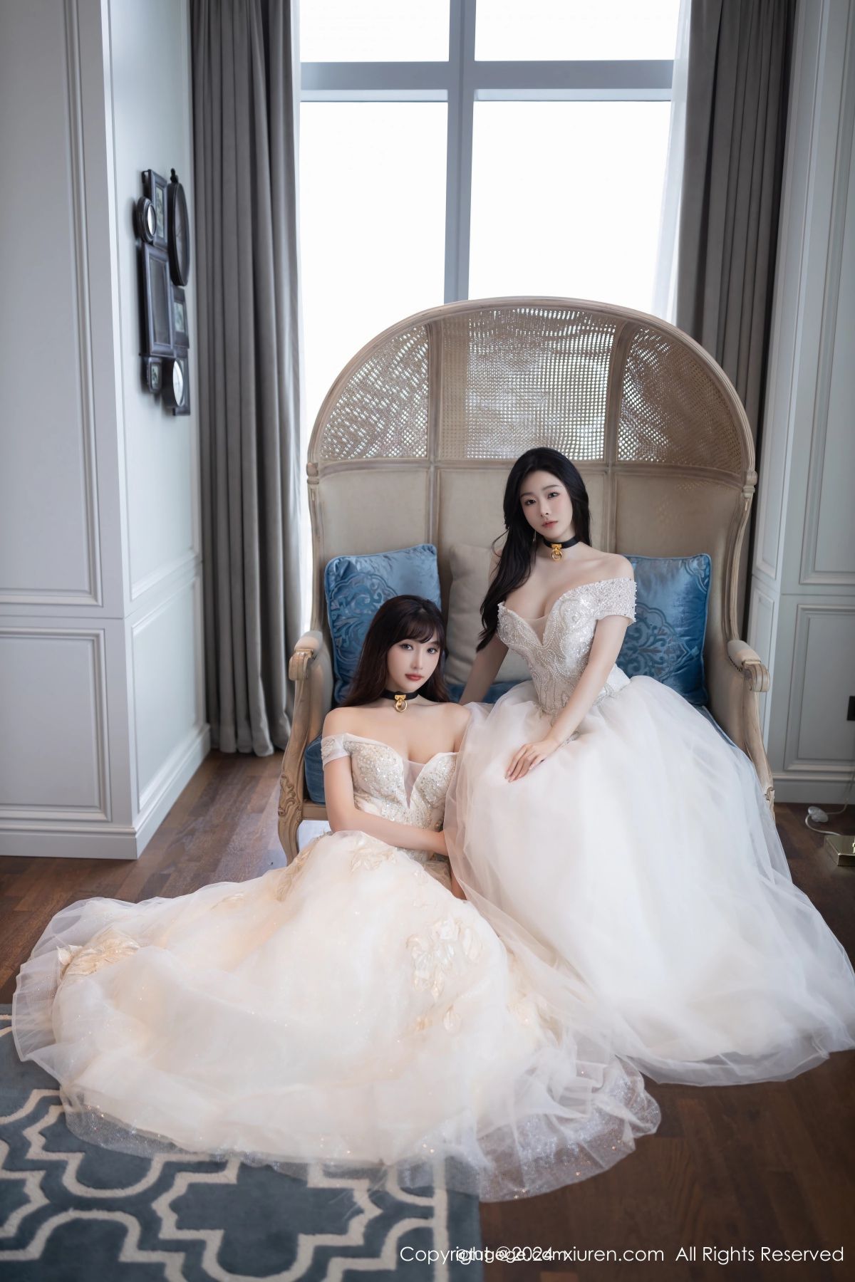 秀人網小逗逗X陸萱萱--蕾絲婚紗新娘百合Play肉絲磨豆腐